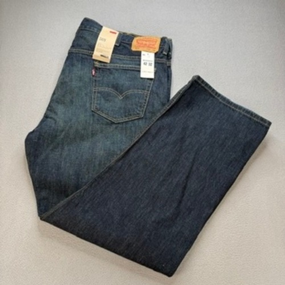 Levis 569 Loose Baggy Straight Fit Jeans Mens 42x32 (FIT 45x32) Blue Denim NWT